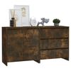 vidaXL 2 Piece Sideboard Smoked Oak Engineered Wood