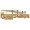 vidaXL Sofa Sets 6 pcs White Solid Acacia Wood