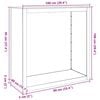 vidaXL Firewood Rack 100x40x100 cm Galvanised Steel