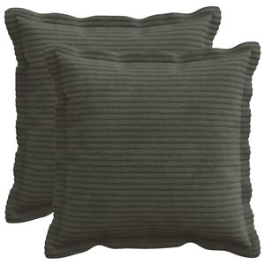 vidaXL Cushion Cover 2 pcs HOUTEN Anthracite 30 x 30 cm Corduroy