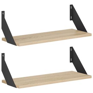 vidaXL Wall Shelves 2 pcs Sonoma Oak 50 x 20 x 17 cm