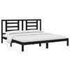 vidaXL Bed Frame without Mattress Black 200x200 cm Solid Wood Pine