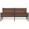 vidaXL Metal Bed Frame without Mattress Brown Oak 183x213 cm
