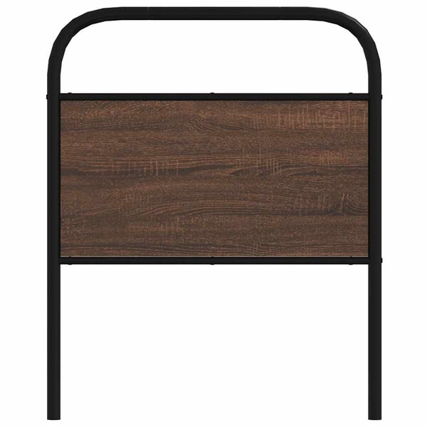 vidaXL Headboard Brown Oak 75 cm Steel and Engineered Wood