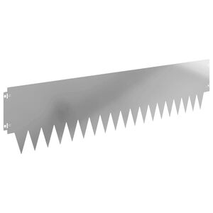 vidaXL Lawn Edging 30 pcs 103 x 25 cm Steel Silver