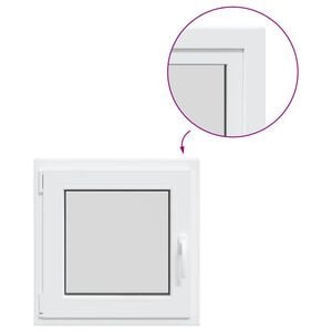 vidaXL Basement Window "RISOR" 50x50 cm Tilt&Turn DIN Left White