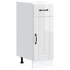 vidaXL Kitchen Base Cabinet Lucca High Gloss White Engineered Wood