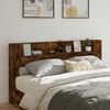 vidaXL Headboard Smoked Oak 200 x 16.5 x 103.5 cm Engineered Wood