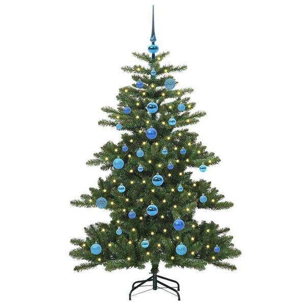 vidaXL Artificial Hinged Christmas Tree with 150 LEDs 150 cm PVC