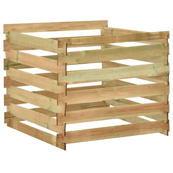 vidaXL Slatted Garden Composter 100x100x80 cm Impregnated Pinewood
