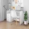 vidaXL Desk with Drawers White 110x50x76 cm Engineered Wood