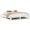 vidaXL Bed Frame without Mattress White 180x200 cm Super King Solid Wood Pine