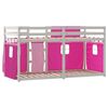 vidaXL Bunk Bed without Mattress Pink 90x200 cm Solid Wood Pine