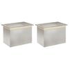 vidaXL Garden Planter with LED 2 pcs Silver 40 x 60 x 40 cm