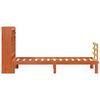 vidaXL Bookcase Bed without Mattress Wax Brown 75x190 cm Small Single Solid Wood Pine