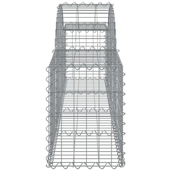 vidaXL Arched Gabion Basket 200x30x40/60 cm Galvanised Iron