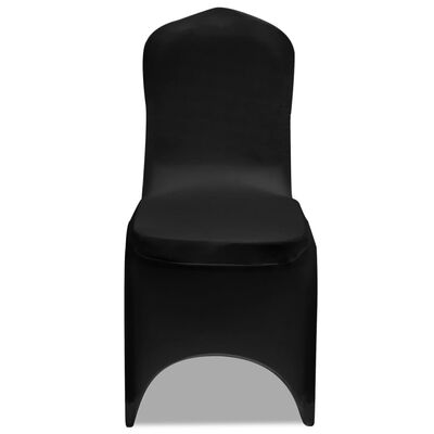 vidaXL 100 pcs Stretch Chair Covers Black