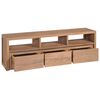 vidaXL TV Cabinet Solid Teak Wood with Natural Finish 120x30x40 cm