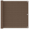 vidaXL Balcony Screen Brown 75 x 1200 cm HDPE and Aluminium