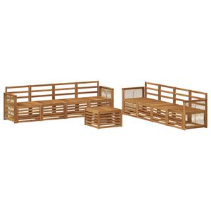vidaXL Sofa Sets 9 pcs Solid Acacia Wood