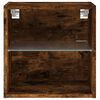vidaXL Bedside Cabinets with LED Lights Wall-mounted 2 pcs Smoked Oak