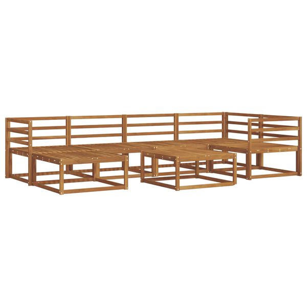vidaXL Outdoor Sofa Set 7 pcs Natural Solid Acacia Wood