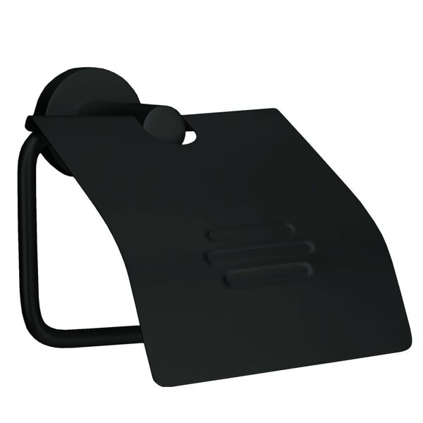 Kleine Wolke Roll Holder with Lid Apollo Nero Black