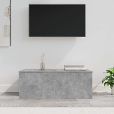 vidaXL TV Cabinet Concrete Grey 80x34x30 cm Engineered Wood