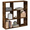 vidaXL Room Divider Bookcase Smoked Oak 102x29x103.5 cm Engineered Wood