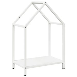 vidaXL Firewood Rack White 40x25x60 cm Cold-rolled steel