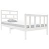 vidaXL Bed Frame without Mattress White Solid Wood 90x200 cm (810068+814175)