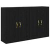 vidaXL Wall-mounted Cabinet 2 pcs Black Oak 69.5 x 34 x 90 cm