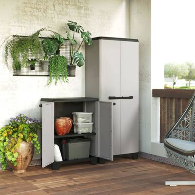 Keter Storage Cabinet with Shelves Planet Grey and Black