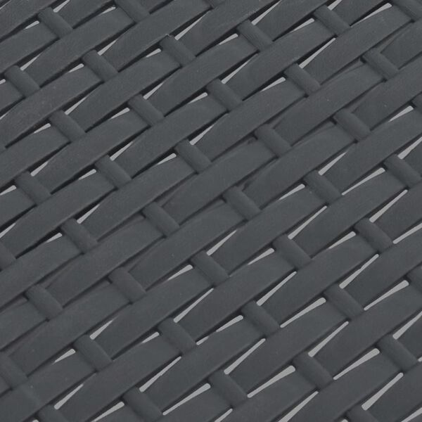 vidaXL Garden Table Anthracite 58x58x41 cm PP Rattan