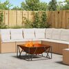 vidaXL Fire Pit Brown 80 x 80 x 40 cm Weathering Steel