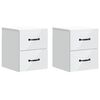 vidaXL Wall-Mounted Bedside Cabinet 2 pcs White 34.5 x 33 x 40 cm
