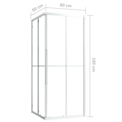 vidaXL Shower Cabin ESG 80x80x180 cm
