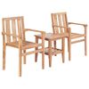 vidaXL 3 Piece Bistro Set Solid Teak