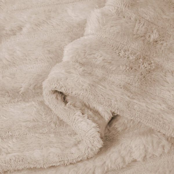 vidaXL Throw Blanket Beige 150 x 130 cm Fleece