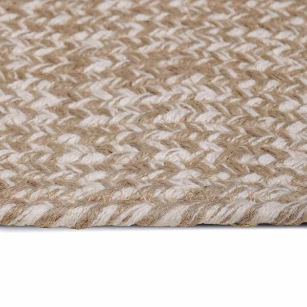 vidaXL Area Rugs Rectangular Natural and White 80 x 250 cm Jute