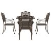 vidaXL Garden Table Set 5 pcs Bronze Cast Aluminium