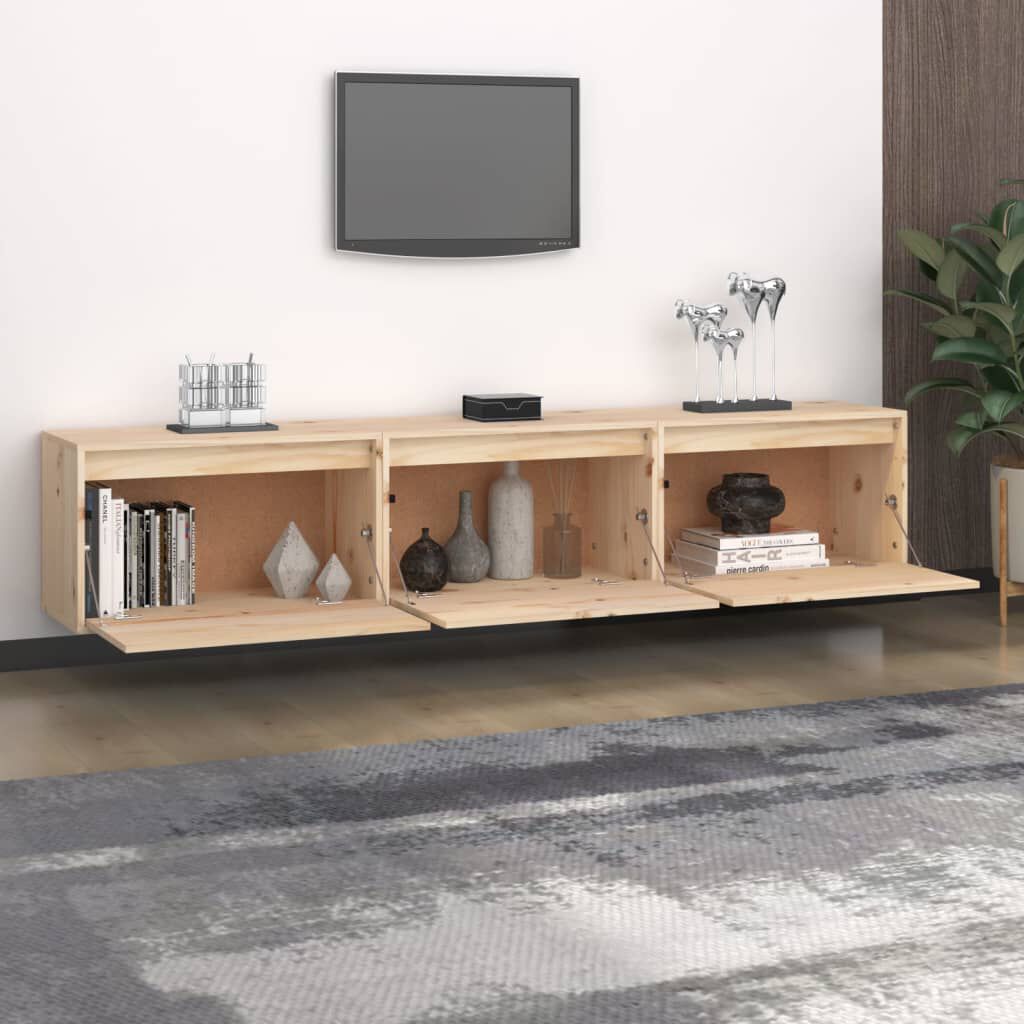vidaXL TV Cabinets 3 pcs Solid Wood Pine vidaXL