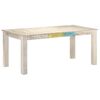 vidaXL Dining Table White 180x90x76 cm Solid Mango Wood