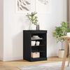 vidaXL Sideboard with LED Lights Black 41x37x67 cm