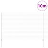 vidaXL Fence with Post Silver 1.5 x 10 m Steel