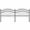 vidaXL Garden Fence Woerden with Spear Top Black 240x75 cm Steel