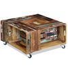 vidaXL Coffee Table Solid Reclaimed Wood 70x70x35 cm