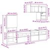 vidaXL TV Wall Units Wall-mounted 6 pcs Old Wood Engineered Wood