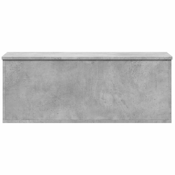 vidaXL Storage Box Concrete Grey 90x35x35 cm Engineered Wood