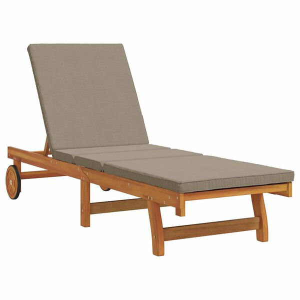 vidaXL Sun Lounger Reclining 1-person 2 pcs Brown Solid Acacia Wood